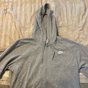 Nike Grey Zip-Up Hoodie